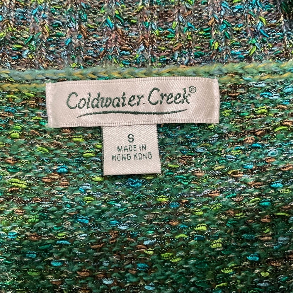Coldwater Creek Multicolor Knit Blazer Cardigan Jacket Small - Picture 8 of 9